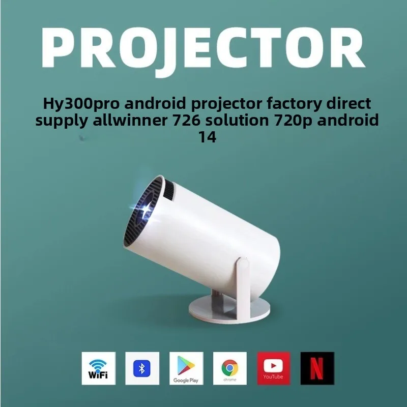 Home Cinema Projector - HY300Pro Draagbare 4K HD Projector Bluetooth