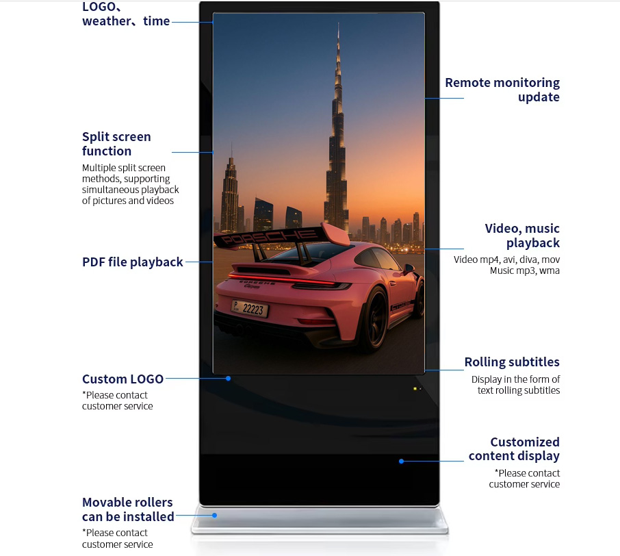 4K LCD-reclamedisplay Indoor V - 4K Media Player recensie en prijs